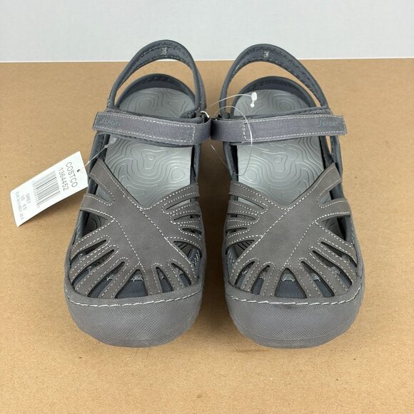 Jambu Poppy Sport Sandals Womens 8.5 Gray Hook and Loop Comfort Casual - Picture 2 of 11